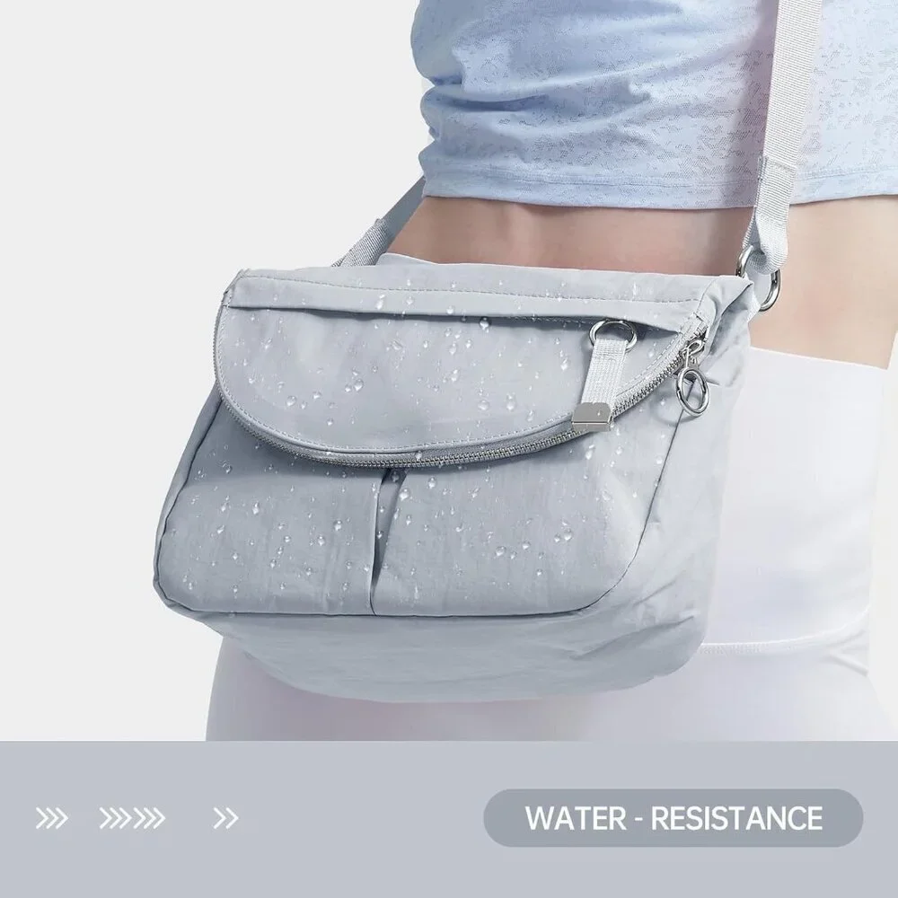 Women Crossbody Bag Nylon 5L Large Capacity Adjustable Strap Waterproof